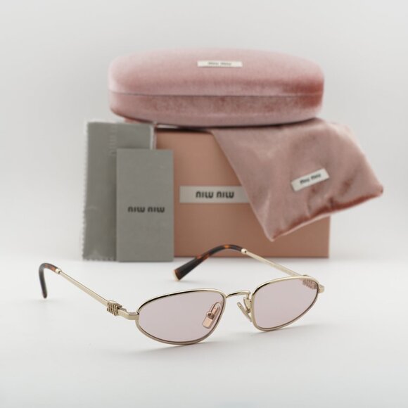 Miu Miu MUA52S ZVN4I0 Cat Eye Sunglasses - Gold/Pink main image 8
